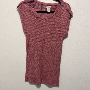Glimmer Pink and Mauve Girls' Short Sleeve Sweater Dress Size Medium
